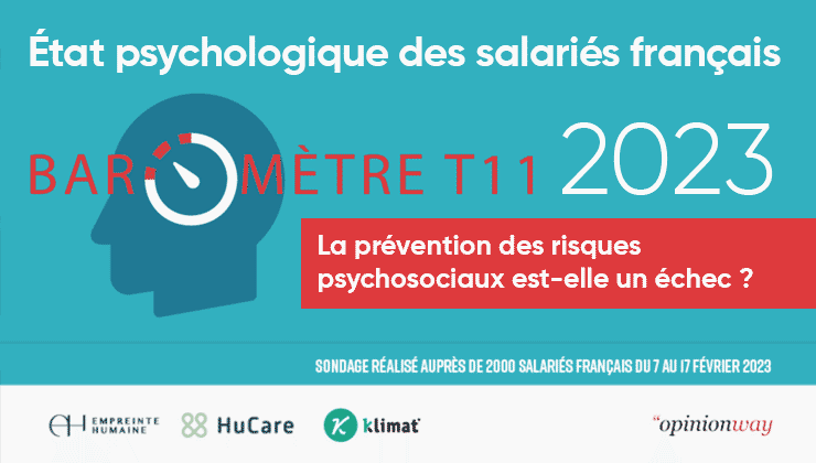Baromètre 2023 de l'état psychologique des salariés français en entreprise